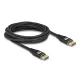 Delock DisplayPort kábel 8K 60 Hz 5 m fekete fém (80623)