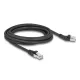 Delock RJ45 hálózati kábel Cat.6A S/FTP 45 -ben jobbra hajlított apa   egyenes apa 3 m, fekete (80624)