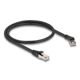   Delock RJ45 hálózati kábel Cat.8.1 S/FTP 45 -ben jobbra hajlított apa   egyenes apa, akár 40 Gbps, 0,5 m, fekete (80627)