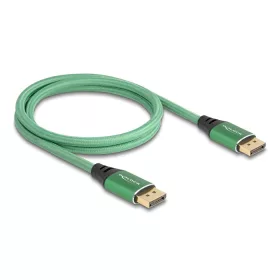 Delock DisplayPort kábel 16K 60 Hz 1 m zöld fém (80629)