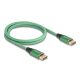 Delock DisplayPort kábel 16K 60 Hz 1 m zöld fém (80629)