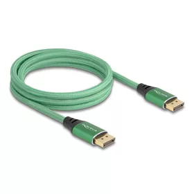Delock DisplayPort kábel 16K 60 Hz 2 m zöld fém (80630)