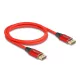 Delock DisplayPort kábel 16K 60 Hz 1 m piros fém (80631)
