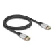Delock DisplayPort kábel 16K 60 Hz 1 m ezüst fém (80633)