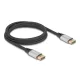 Delock DisplayPort kábel 16K 60 Hz 2 m ezüst fém (80634)