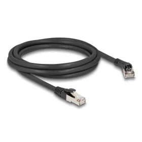   Delock RJ45 hálózati kábel Cat.8.1 S/FTP 45 -ben jobbra hajlított apa   egyenes apa, akár 40 Gbps, 2 m, fekete (80639)