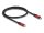 Delock USB 20 Gbps kábel USB Type-C  apa - apa PD 3.0 100 W E-Marker 0,5 m piros fém (80651)