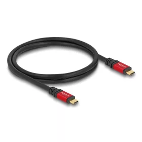   Delock USB 20 Gbps kábel USB Type-C  apa - apa PD 3.0 100 W E-Marker 0,8 m piros fém (80652)
