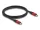 Delock USB 20 Gbps kábel USB Type-C  apa - apa PD 3.0 100 W E-Marker 0,8 m piros fém (80652)