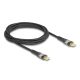 Delock Adat és gyors töltő kábel USB 2.0 USB Type-C  apa-aoa átlátszó PD 3.0 100 W 2 m