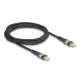 Delock Adat és gyors töltő kábel USB 2.0 USB Type-C  apa-aoa átlátszó PD 3.0 100 W 2 m