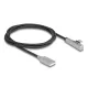 Delock Kábel USB 2.0 A-típusú apa - USB Type-C  apa hajlított, LED fénnyel és gyors töltő funkcióval 60 W 1 m (80766)