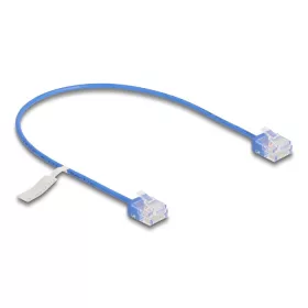   Delock RJ45 hálózati kábel Cat.6 UTP ultravékony 0,3 m kék rövid csatlakoztatókkal (80778)
