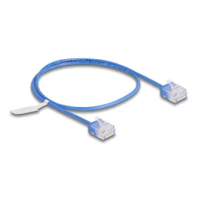   Delock RJ45 hálózati kábel Cat.6 UTP ultravékony 0,5 m kék rövid csatlakoztatókkal (80779)