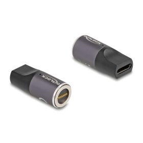   Delock Adapter Lenovo Laptop töltő kábelhez USB Type-C  anya   mágneses 8 tűs konnektor