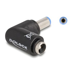   Delock DC adapter 5,5 x 2,1 mm apa   5,5 x 2,1 anya 90 -ban hajlított (80794)