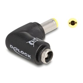   Delock DC adapter 5,5 x 2,5 mm apa   5,5 x 2,5 anya 90 -ban hajlított (80795)