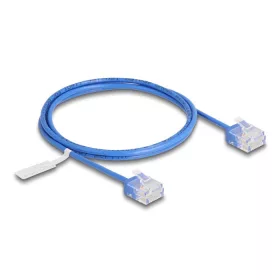   Delock RJ45 hálózati kábel Cat.6 UTP ultravékony 1 m kék rövid csatlakoztatókkal (80796)