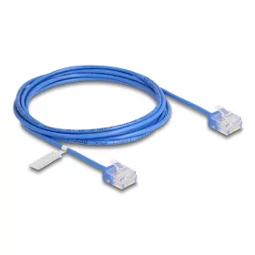   Delock RJ45 hálózati kábel Cat.6 UTP ultravékony 2 m kék rövid csatlakoztatókkal (80797)
