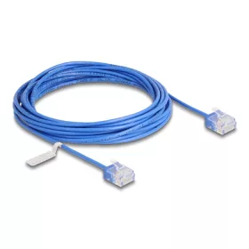   Delock RJ45 hálózati kábel Cat.6 UTP ultravékony 5 m kék rövid csatlakoztatókkal (80799)