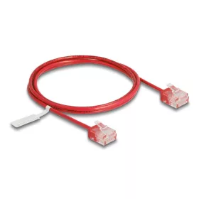   Delock RJ45 hálózati kábel Cat.6 UTP ultravékony 1 m piros rövid csatlakoztatókkal (80812)