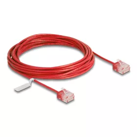   Delock RJ45 hálózati kábel Cat.6 UTP ultravékony 5 m piros rövid csatlakoztatókkal (80820)