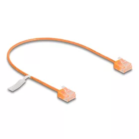   Delock RJ45 hálózati kábel Cat.6 UTP ultravékony 0,3 m narancssárga rövid csatlakoztatókkal (80853)