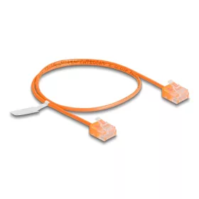   Delock RJ45 hálózati kábel Cat.6 UTP ultravékony 0,5 m narancssárga rövid csatlakoztatókkal (80854)