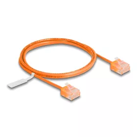   Delock RJ45 hálózati kábel Cat.6 UTP ultravékony 1 m narancssárga rövid csatlakoztatókkal (80855)