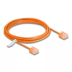   Delock RJ45 hálózati kábel Cat.6 UTP ultravékony 3 m narancssárga rövid csatlakoztatókkal (80857)