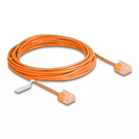   Delock RJ45 hálózati kábel Cat.6 UTP ultravékony 5 m narancssárga rövid csatlakoztatókkal (80858)