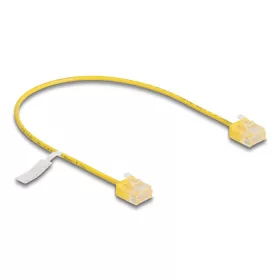   Delock RJ45 hálózati kábel Cat.6 UTP ultravékony 0,3 m sárga rövid csatlakoztatókkal (80859)