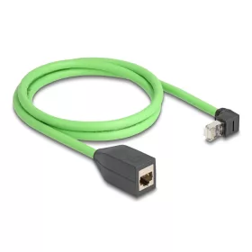   Delock RJ45 hálózat bővítő kábel Cat.6A apa felfelé néző csatlakozódugóval - anya SF/UTP alkalmas kábelvezető láncokhoz PUR (TPU) 1 m ...