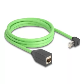   Delock RJ45 hálózat bővítő kábel Cat.6A apa felfelé néző csatlakozódugóval - anya SF/UTP alkalmas kábelvezető láncokhoz PUR (TPU) 2 m ...