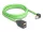 Delock RJ45 hálózat bővítő kábel Cat.6A apa lefelé néző csatlakozódugóval - anya SF/UTP alkalmas kábelvezető láncokhoz PUR (TPU) 2 m ...