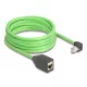 Delock RJ45 hálózat bővítő kábel Cat.6A apa lefelé néző csatlakozódugóval - anya SF/UTP alkalmas kábelvezető láncokhoz PUR (TPU) 5 m ...