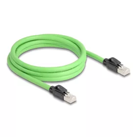   Delock RJ45 hálózati kábel Cat.6A apa   apa SF/UTP alkalmas kábelvezető láncokhoz PUR (TPU) 2 m zöld (80890)