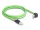 Delock RJ45 hálózati kábel Cat.6A apa - apa felfelé néző csatlakozódugóval SF/UTP alkalmas kábelvezető láncokhoz PUR (TPU) 1 m zöld ...