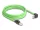 Delock RJ45 hálózati kábel Cat.6A apa - apa felfelé néző csatlakozódugóval SF/UTP alkalmas kábelvezető láncokhoz PUR (TPU) 2 m zöld ...