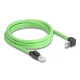 Delock RJ45 hálózati kábel Cat.6A apa - apa felfelé néző csatlakozódugóval SF/UTP alkalmas kábelvezető láncokhoz PUR (TPU) 2 m zöld ...