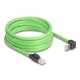 Delock RJ45 hálózati kábel Cat.6A apa - apa felfelé néző csatlakozódugóval SF/UTP alkalmas kábelvezető láncokhoz PUR (TPU) 5 m zöld ...