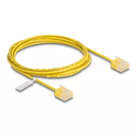   Delock RJ45 hálózati kábel Cat.6 UTP ultravékony 2 m sárga rövid csatlakoztatókkal (80912)