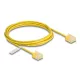 Delock RJ45 hálózati kábel Cat.6 UTP ultravékony 2 m sárga rövid csatlakoztatókkal (80912)