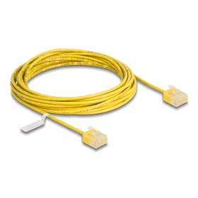   Delock RJ45 hálózati kábel Cat.6 UTP ultravékony 5 m sárga rövid csatlakoztatókkal (80914)