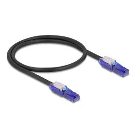   Delock RJ45 hálózati kábel Cat.6 UTP 180 -os hajlítással apák fekete színű 0,5 m (80925)