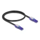Delock RJ45 hálózati kábel Cat.6 UTP 180 -os hajlítással apák fekete színű 0,5 m (80925)