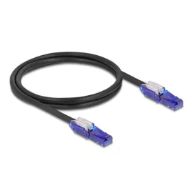   Delock RJ45 hálózati kábel Cat.6 UTP 180 -os hajlítással apák fekete színű 1 m (80926)