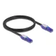 Delock RJ45 hálózati kábel Cat.6 UTP 180 -os hajlítással apák fekete színű 1 m (80926)