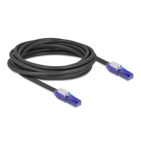   Delock RJ45 hálózati kábel Cat.6 UTP 180 -os hajlítással apák fekete színű 5 m (80929)