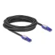 Delock RJ45 hálózati kábel Cat.6 UTP 180 -os hajlítással apák fekete színű 5 m (80929)